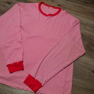 Big Bud Press Red White Striped Burly Long Sleeve Shirt Unisex 2XL